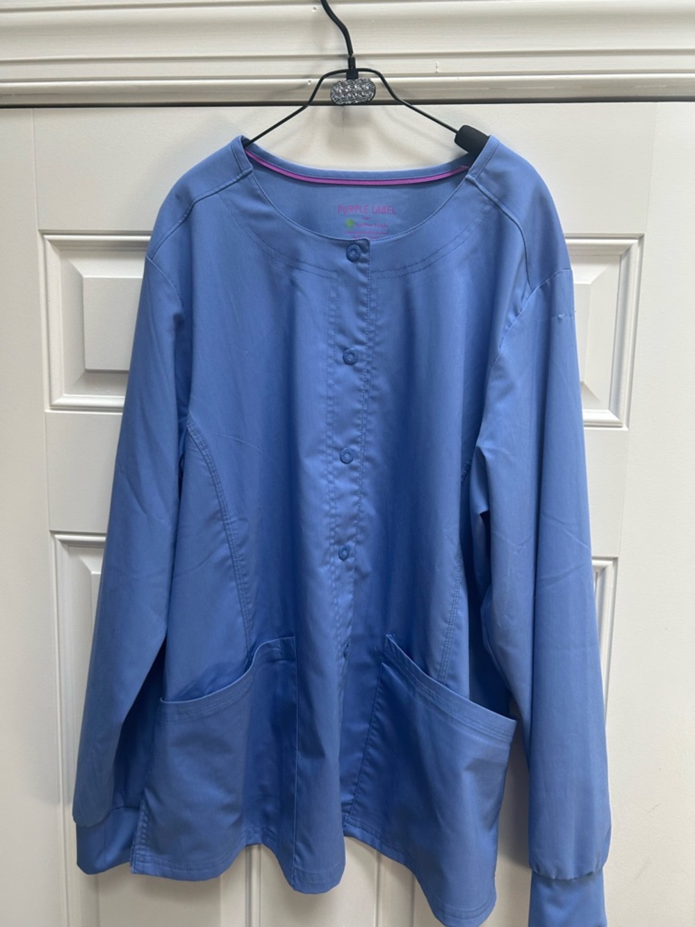 Women's Long-Sleeve Button Front Scrub